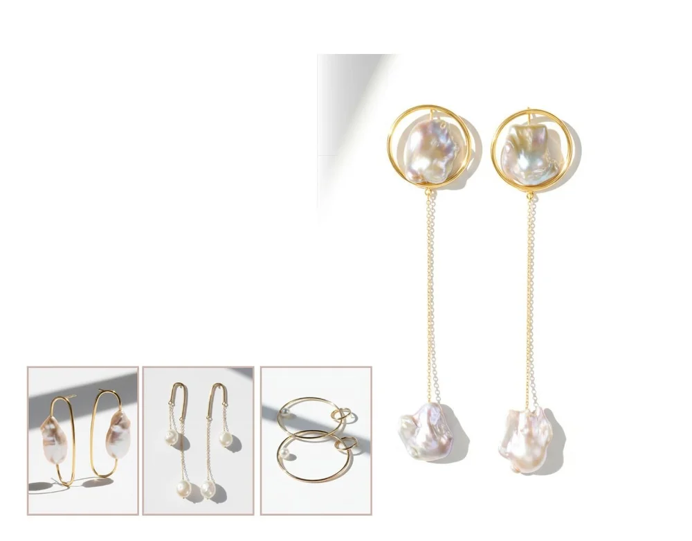 Pearl earrings by Andrea Li