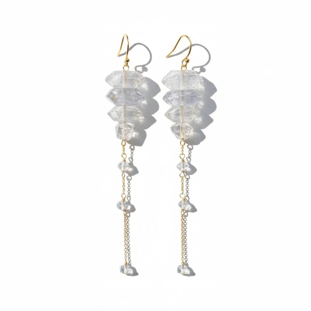 CRYSTAL GRAVITY EARRING