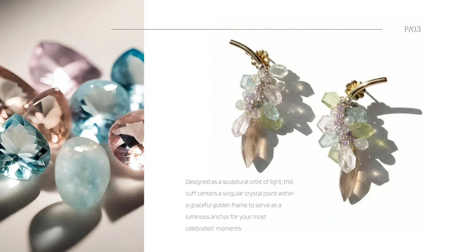 Pastel gemstone drop earrings from Tamar: Second Light by Andrea Li