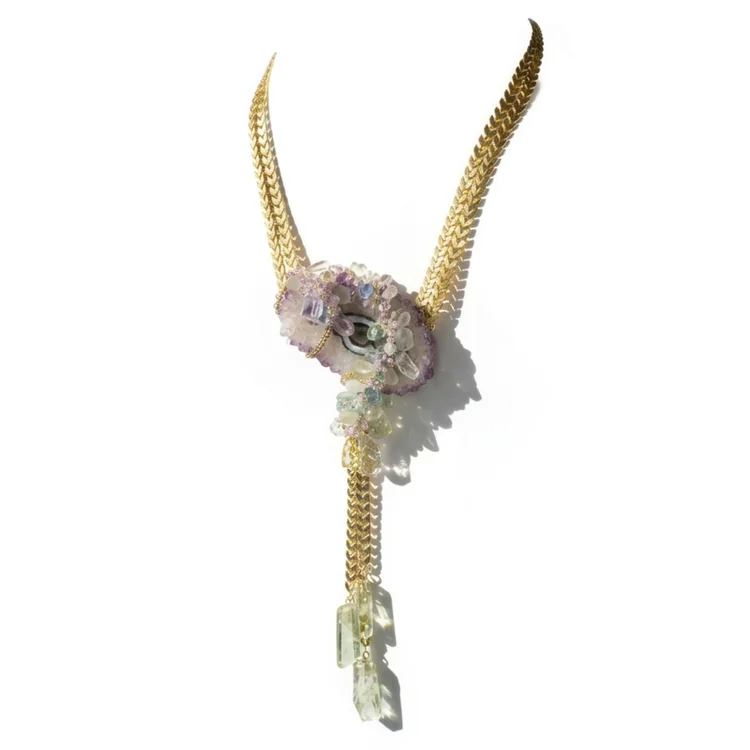 Cascade Amethyst Stalactite Necklace, by Andrea Li