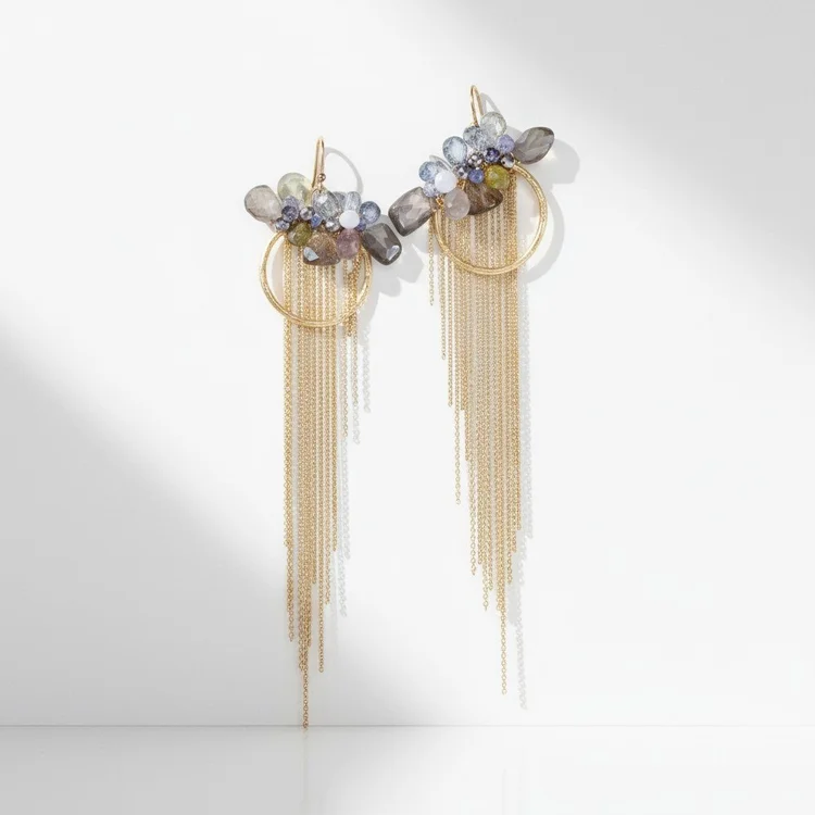 Serpens Aristaeus Gemstone Earrings, by Andrea Li