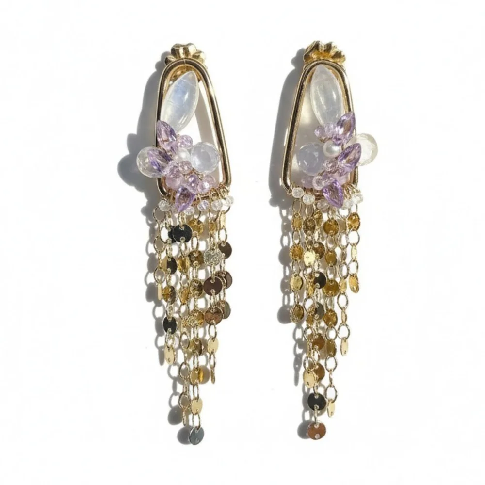 Halo Earrings, a one-of-a-kind earrings from Second Light by Andrea Li