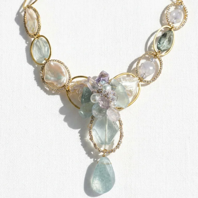 Golden Hour Vermeil Oval Collar Necklace, by Andrea Li