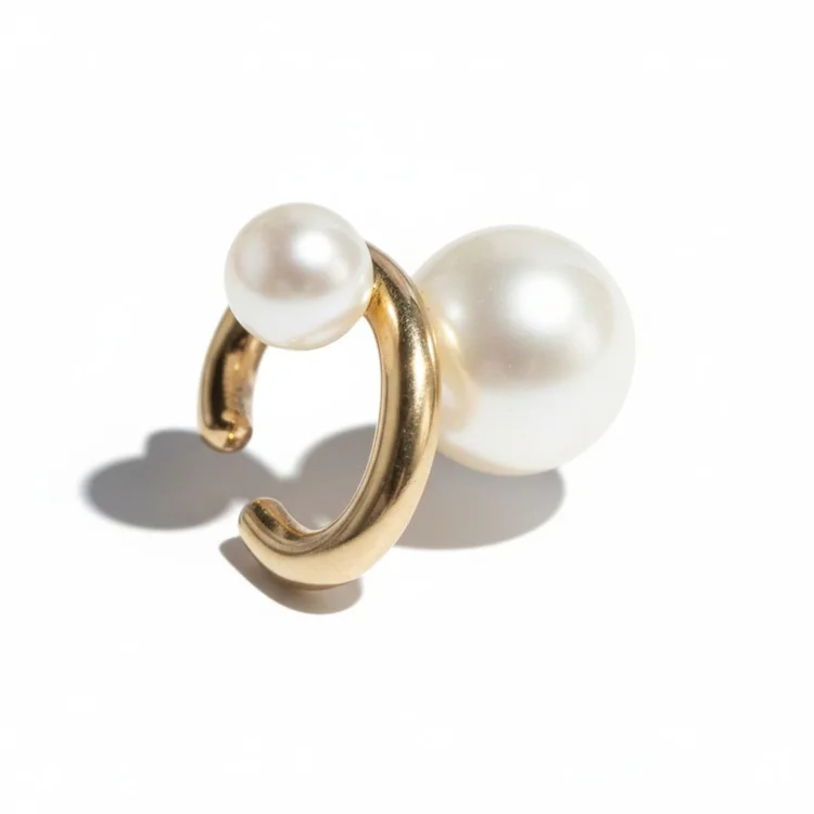 14k Gold-Filled Graduated Two Pearl Ear Band, by Andrea Li