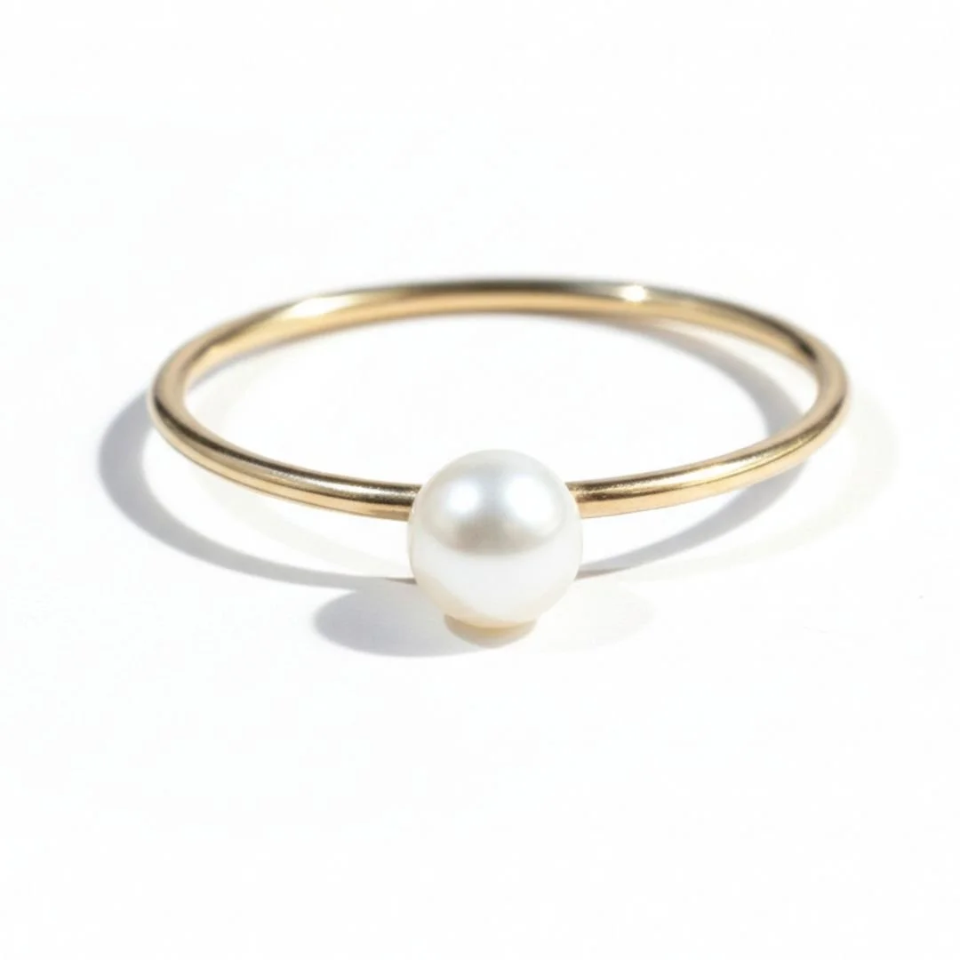 Unique Two Finger Gold Ring with Pearls - Elevate Your Style — ANDREA LI