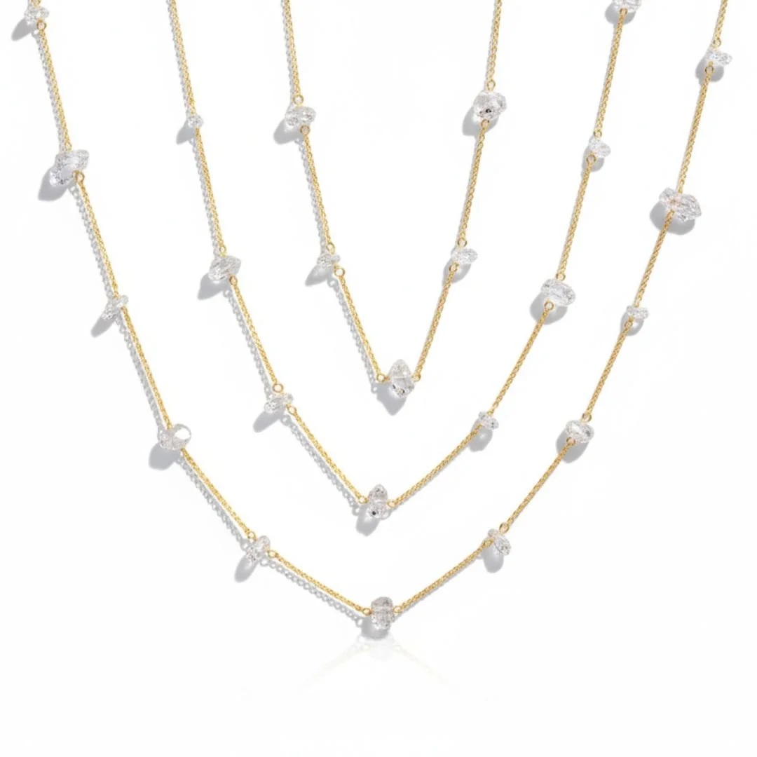 HERKIMER DIAMOND LAYERING NECKLACES