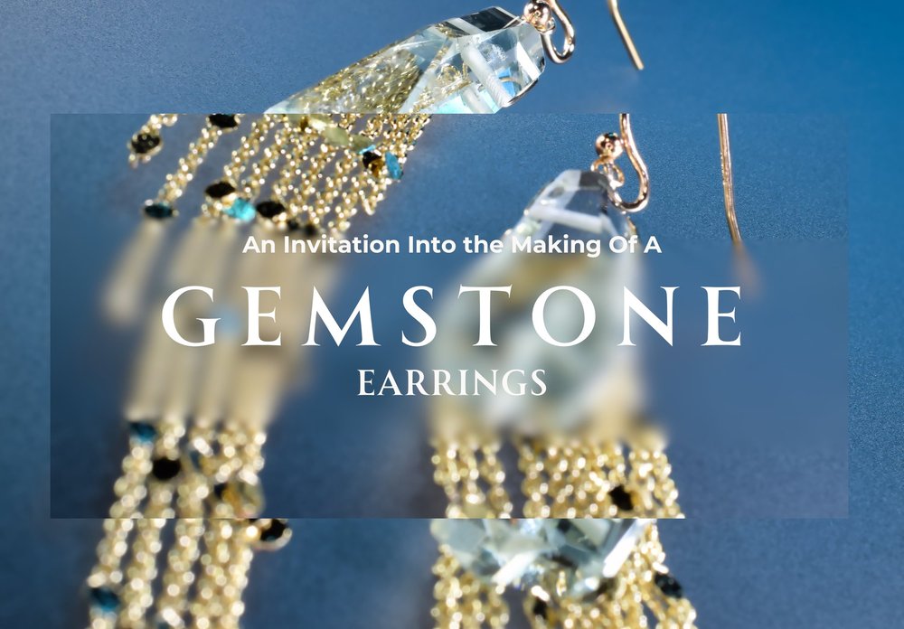 The Green Long Gemstone Tassel Earrings, a one-of-a-kind Tamar collection piece by Andrea Li