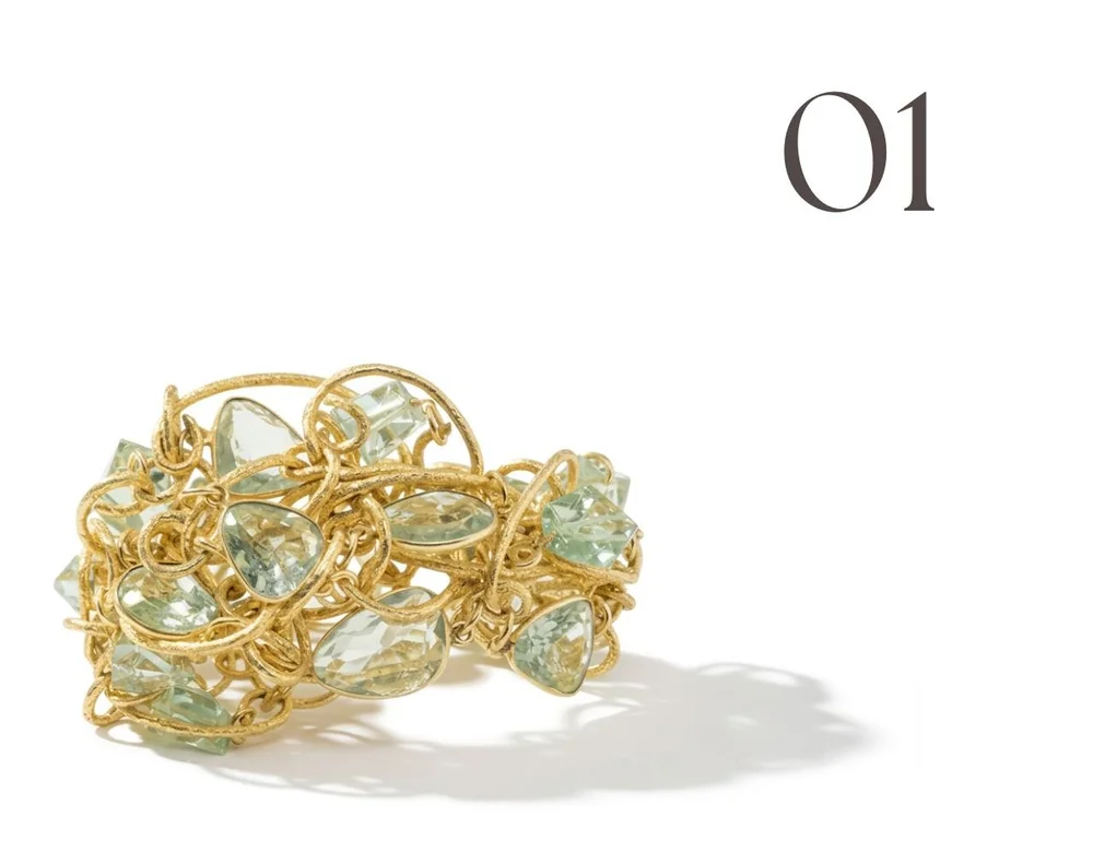 Green chrysoprase bracelets by Andrea Li