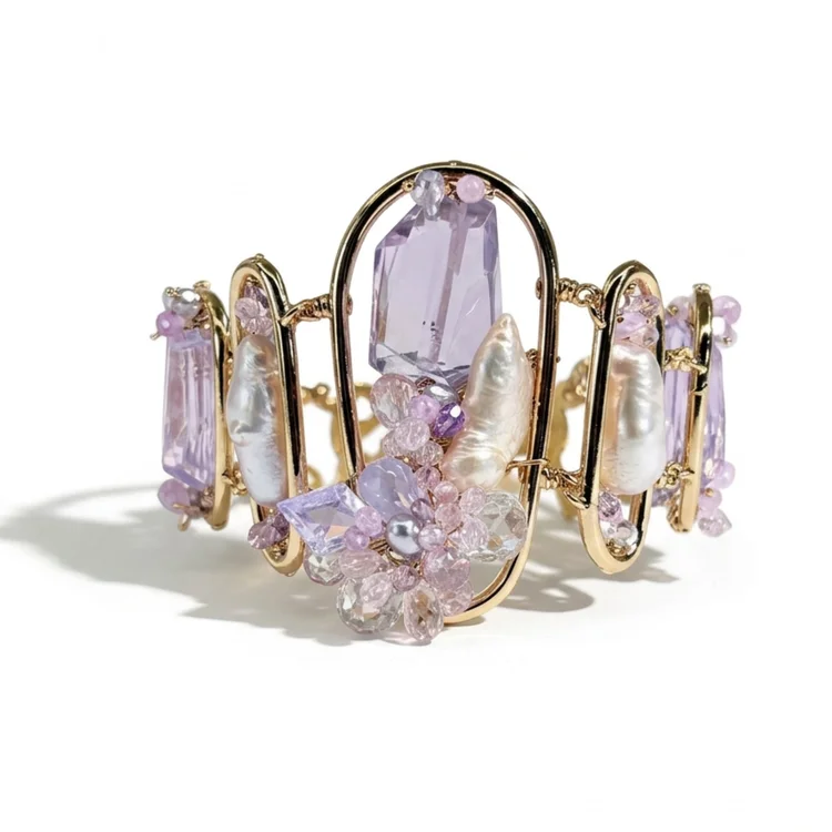 Alpenglow Pale Amethyst Link Bracelet, by Andrea Li