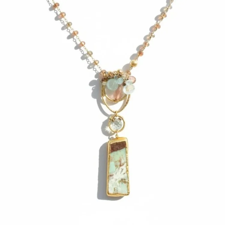 GEMSTONE SILVER SCREEN NECKLACE, by Andrea Li