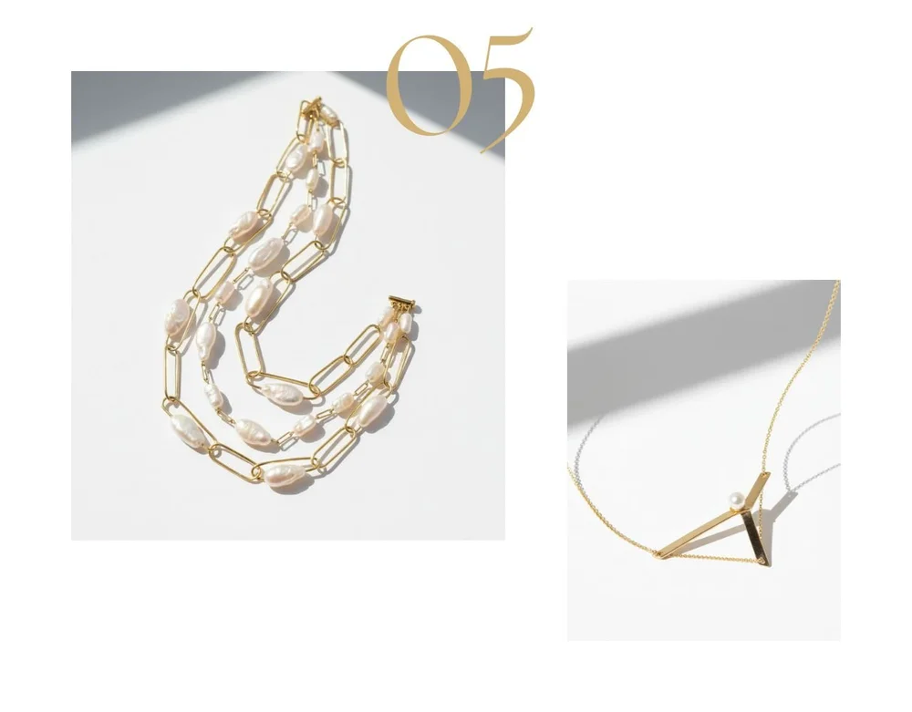 Pearl necklaces by Andrea Li