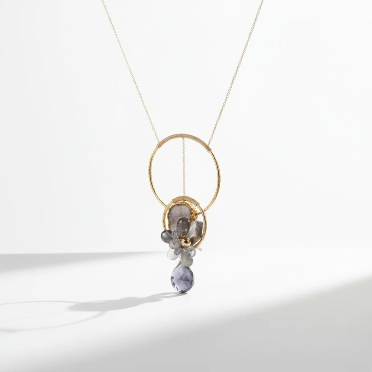 Majoris Cloud Gemstone Necklace, by Andrea Li