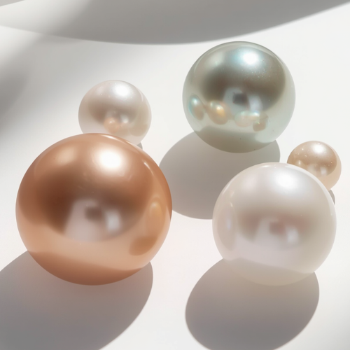 A group of pearls: South Sea, Tahitian, freshwater, and Akoya