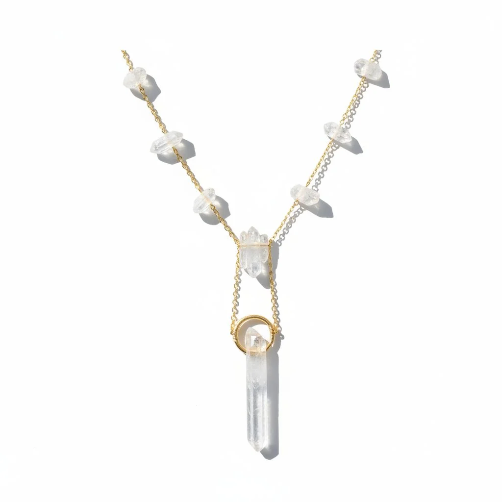 CRYSTAL DROP PENDANT NECKLACE