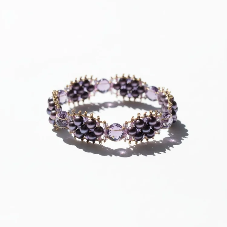 Amethyst and pearl bracelet, by Andrea Li