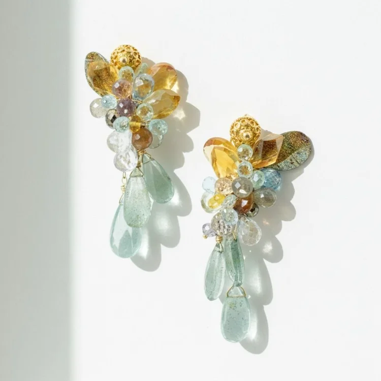 Gemstone Sparkler Earrings, by Andrea Li
