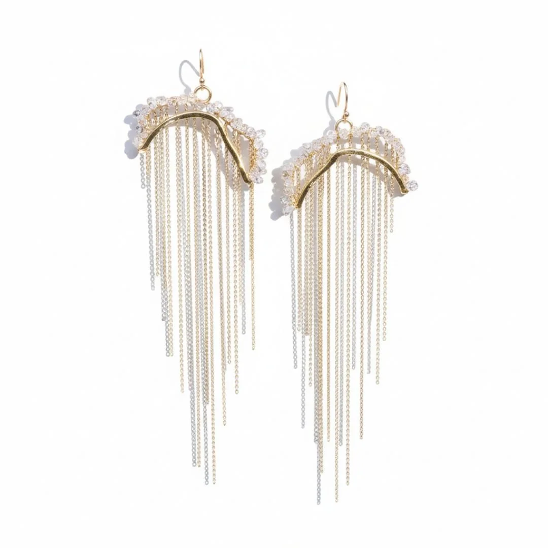 FRINGE HERKIMER DIAMOND EARRINGS