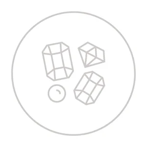 Gemstone options and concept approval icon