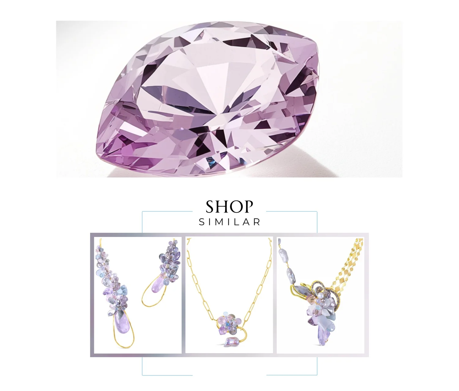 Kunzite pastel gemstone jewelry by Andrea Li