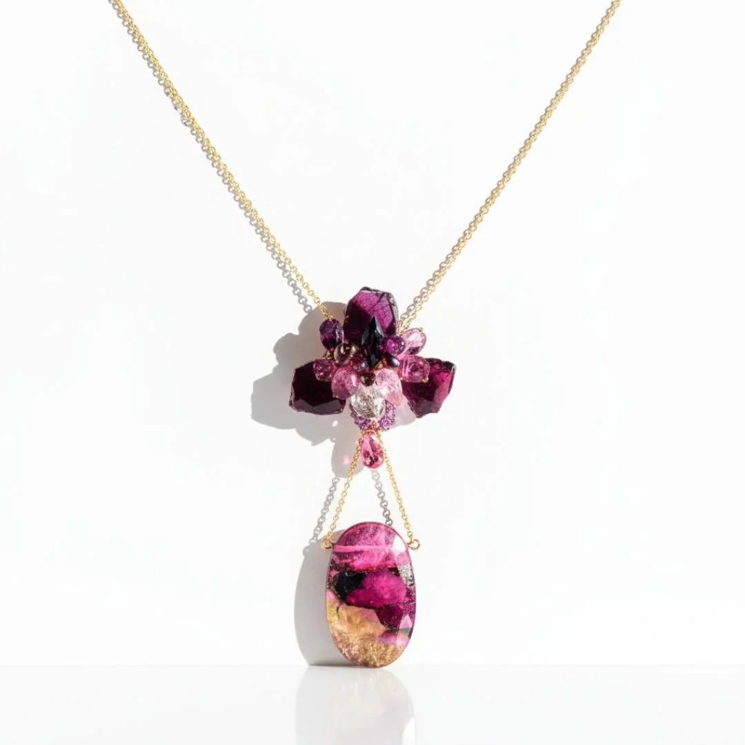 Garnet tourmaline pendant