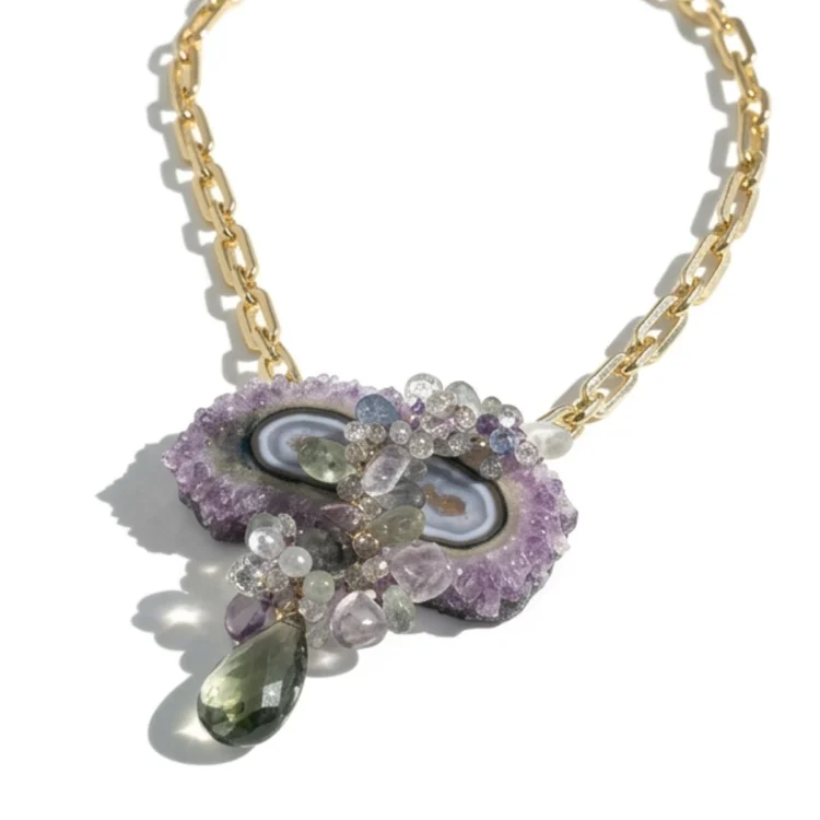 Awakening Amethyst Stalactite Necklace, by Andrea Li