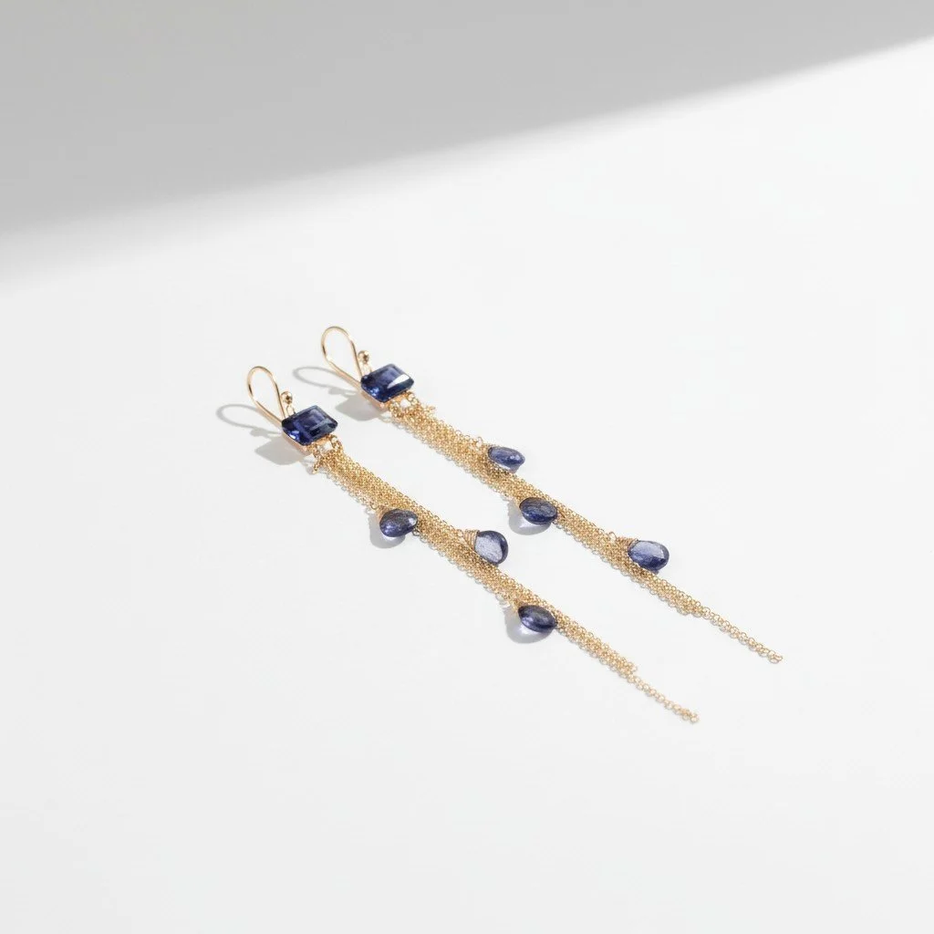Andromeda Nebula Gemstone Earrings
