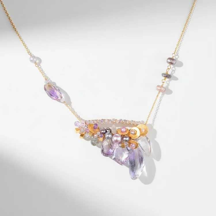 Cleopatra Gold Bar Necklace, by Andrea Li