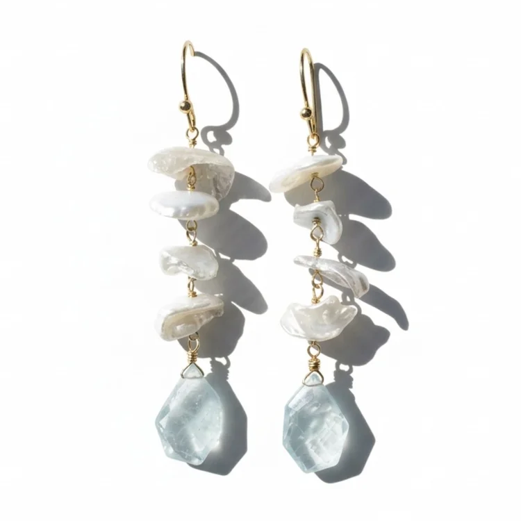 Silver Lining Lariat Earrings, by Andrea Li