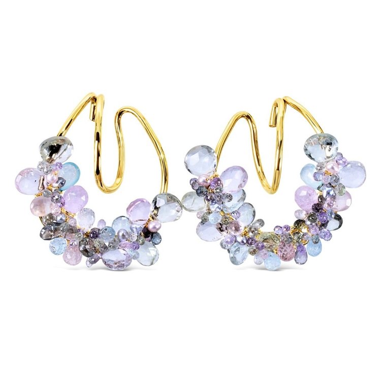 pastel gemstone ear cuffs
