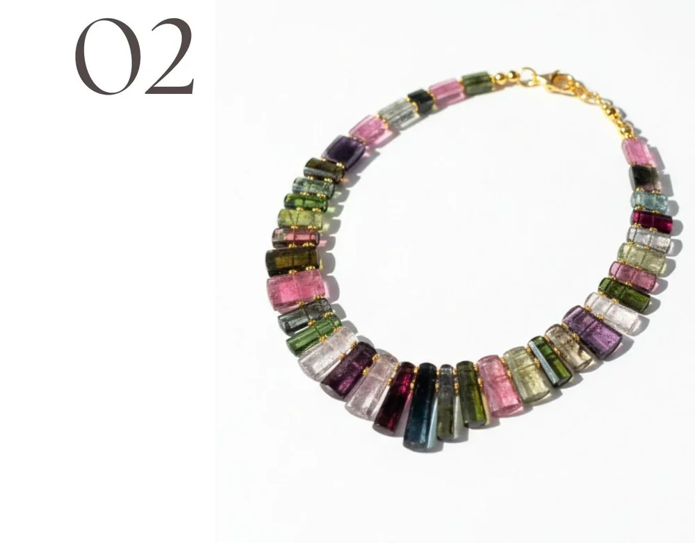 Tourmaline collar necklace by Andrea Li