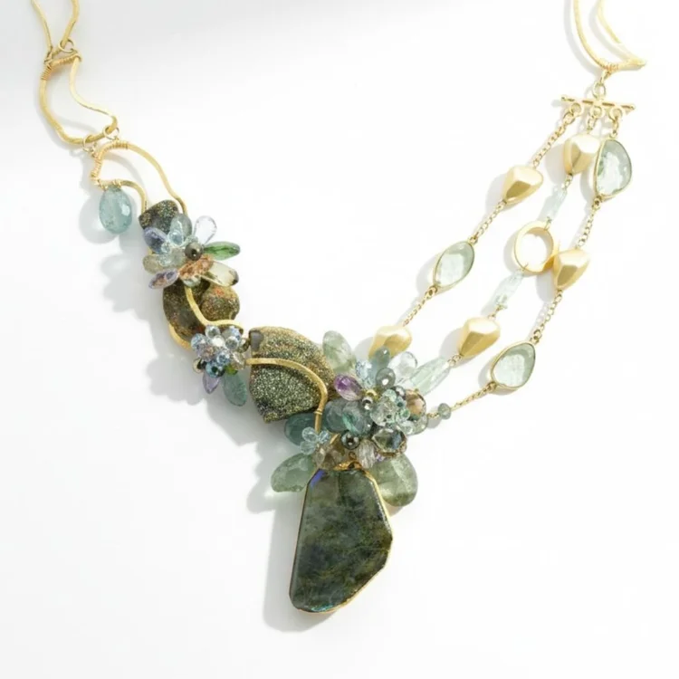 Gemstone Rainbow Riot Necklace, by Andrea Li