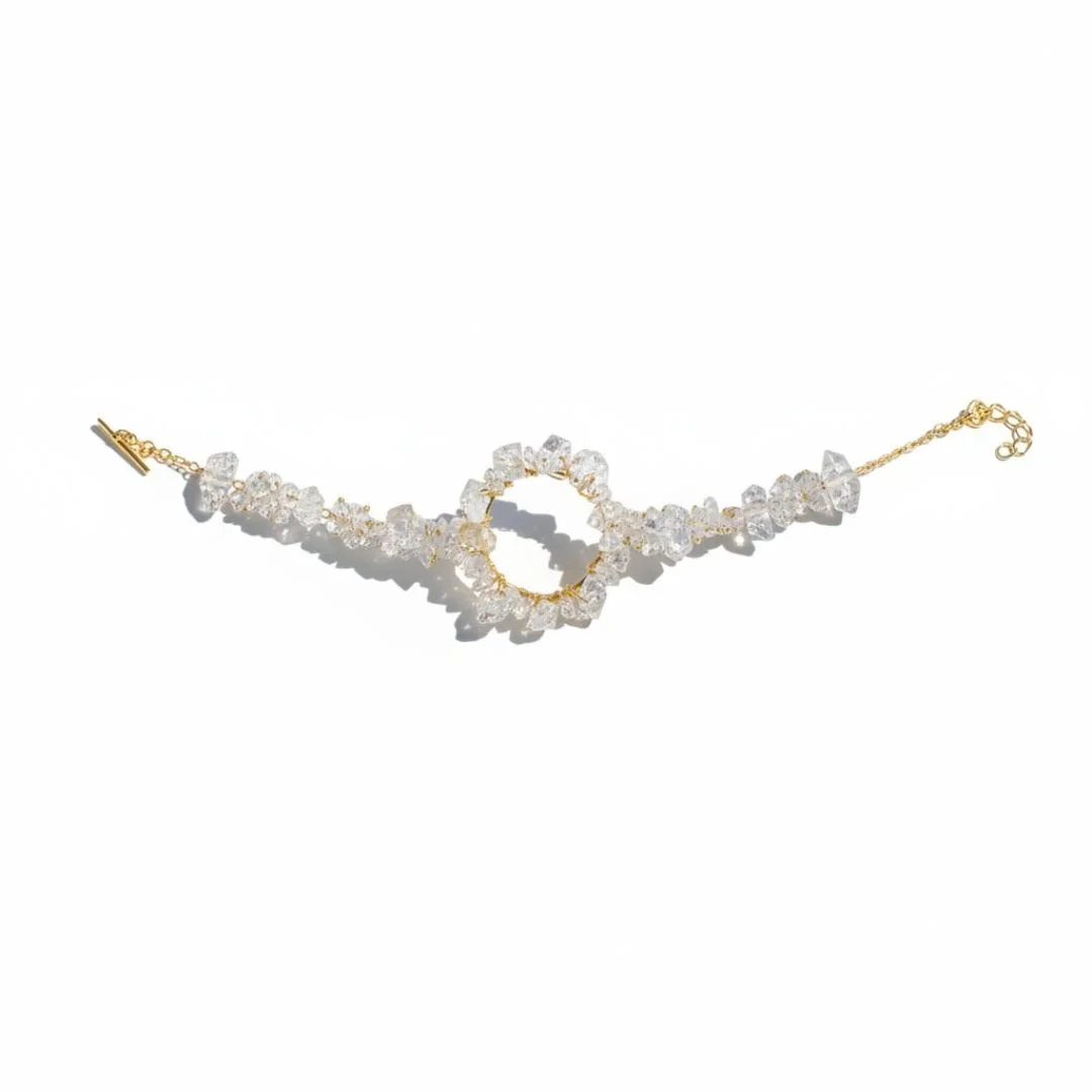 HERKIMER DIAMOND CIRCLE BRACELET