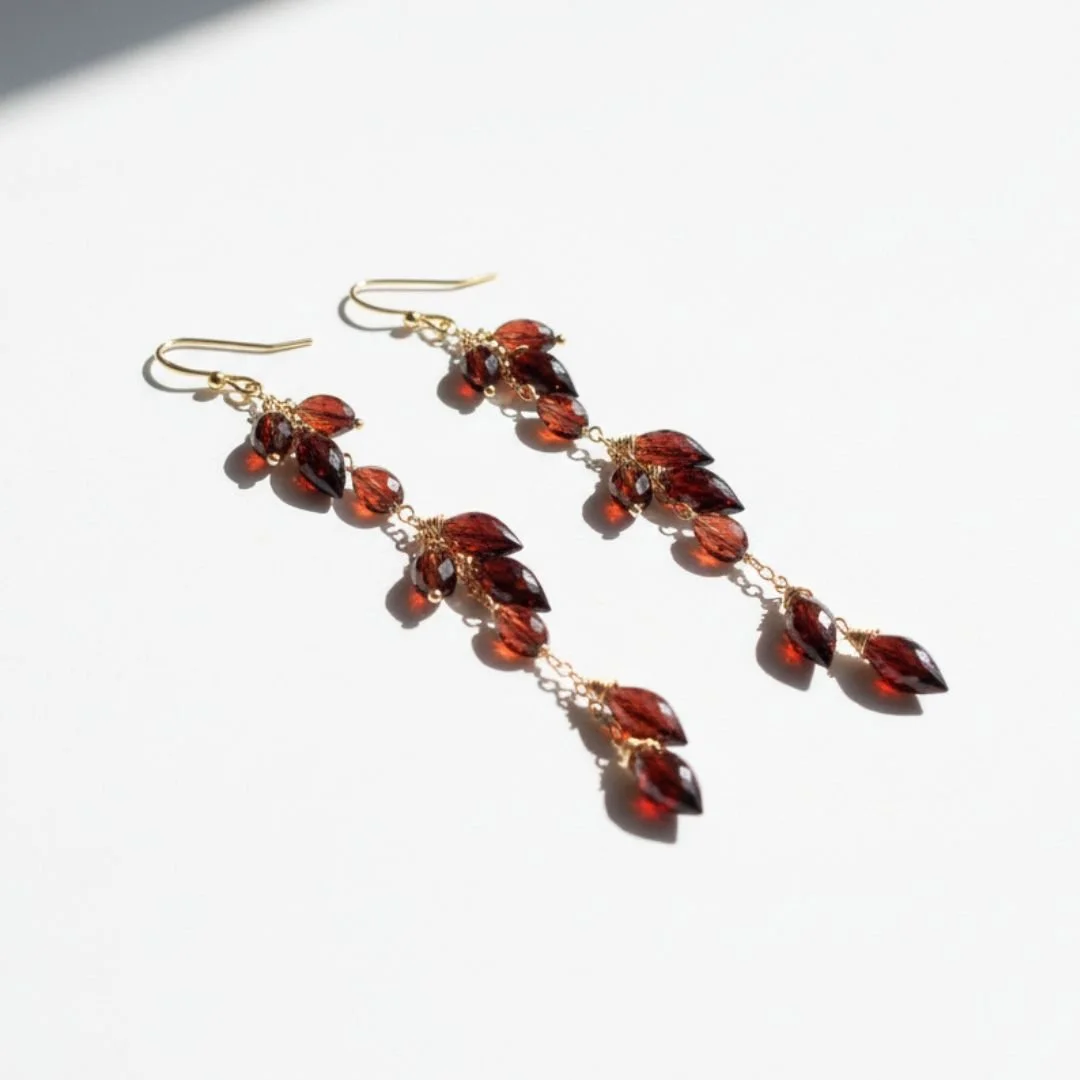 Eos Garnet Earrings