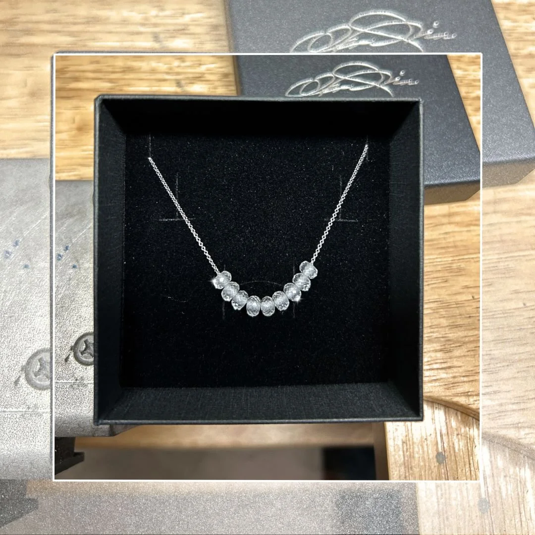 White topaz silver nec