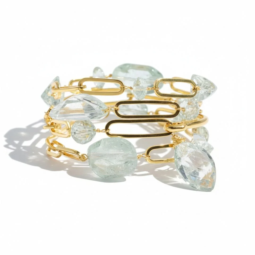 green amethyst wrap bracelet