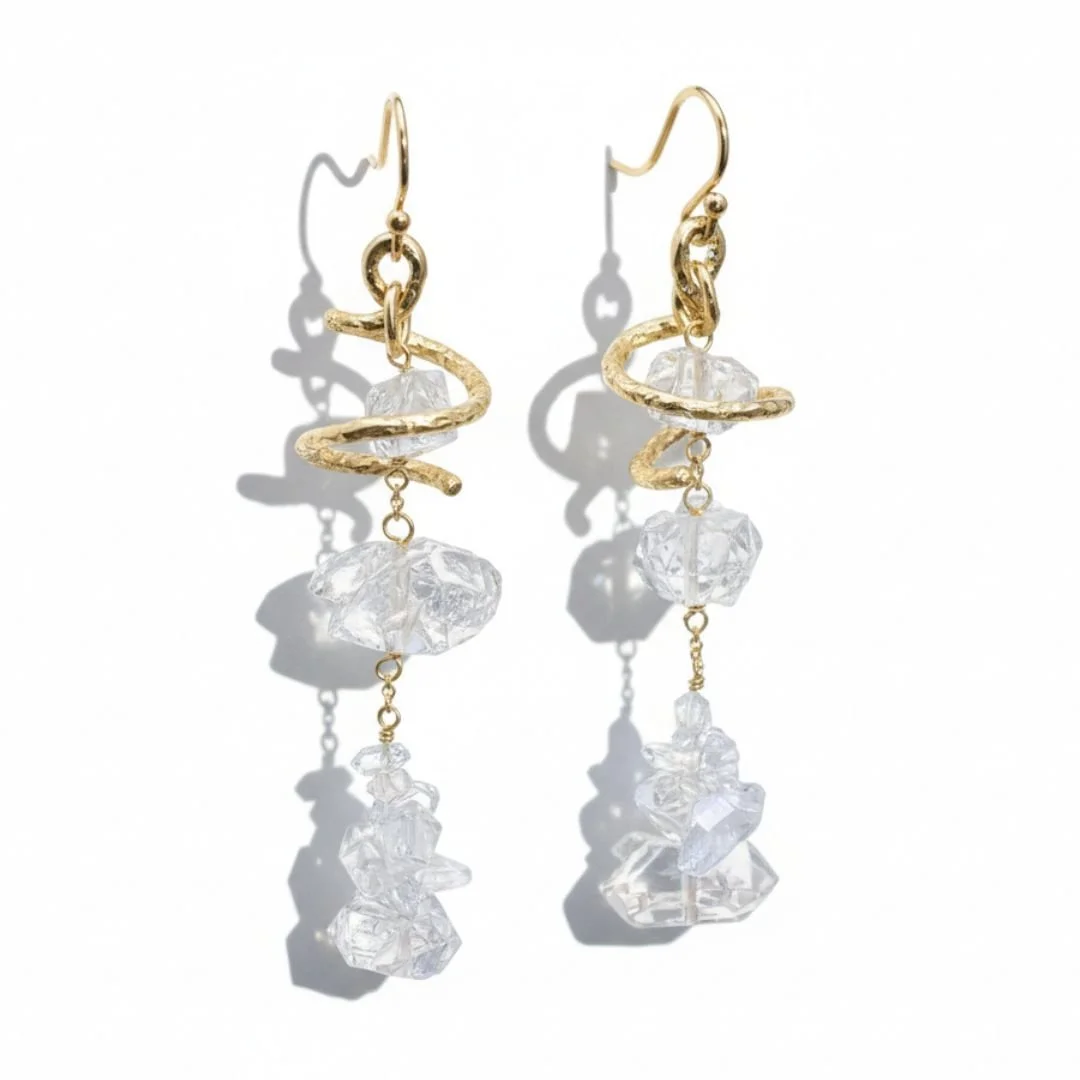 HERKIMER DIAMOND DROP EARRINGS