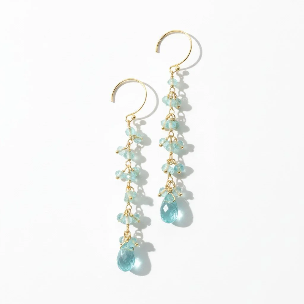 APATITE GEMSTONE EARRING