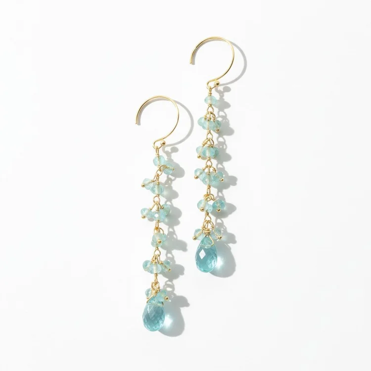 Apatite Gemstone Earring, by Andrea Li