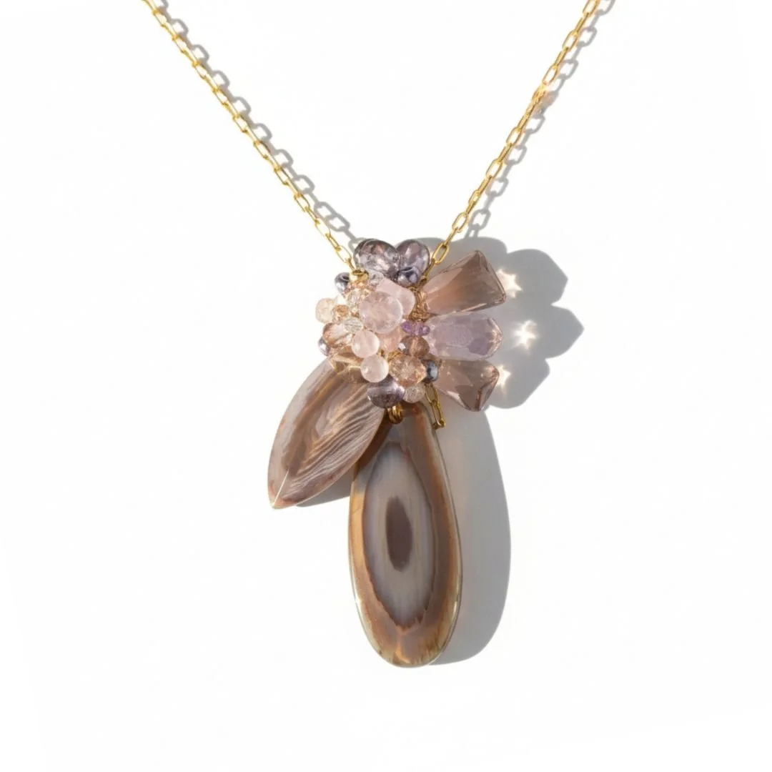 imperial jasper and gemstone necklace