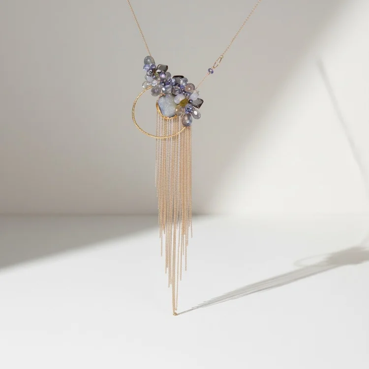 Beta Chronos Gemstone Necklace, by Andrea Li