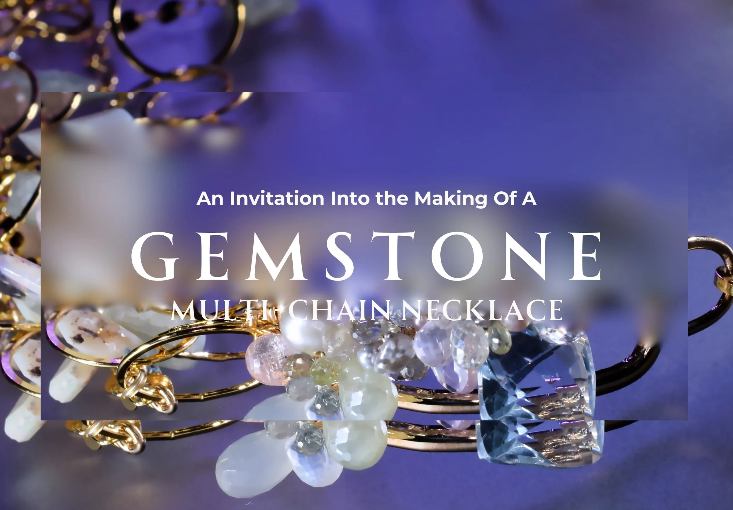 close up The Pastel Gemstone Multi-Strand Necklace