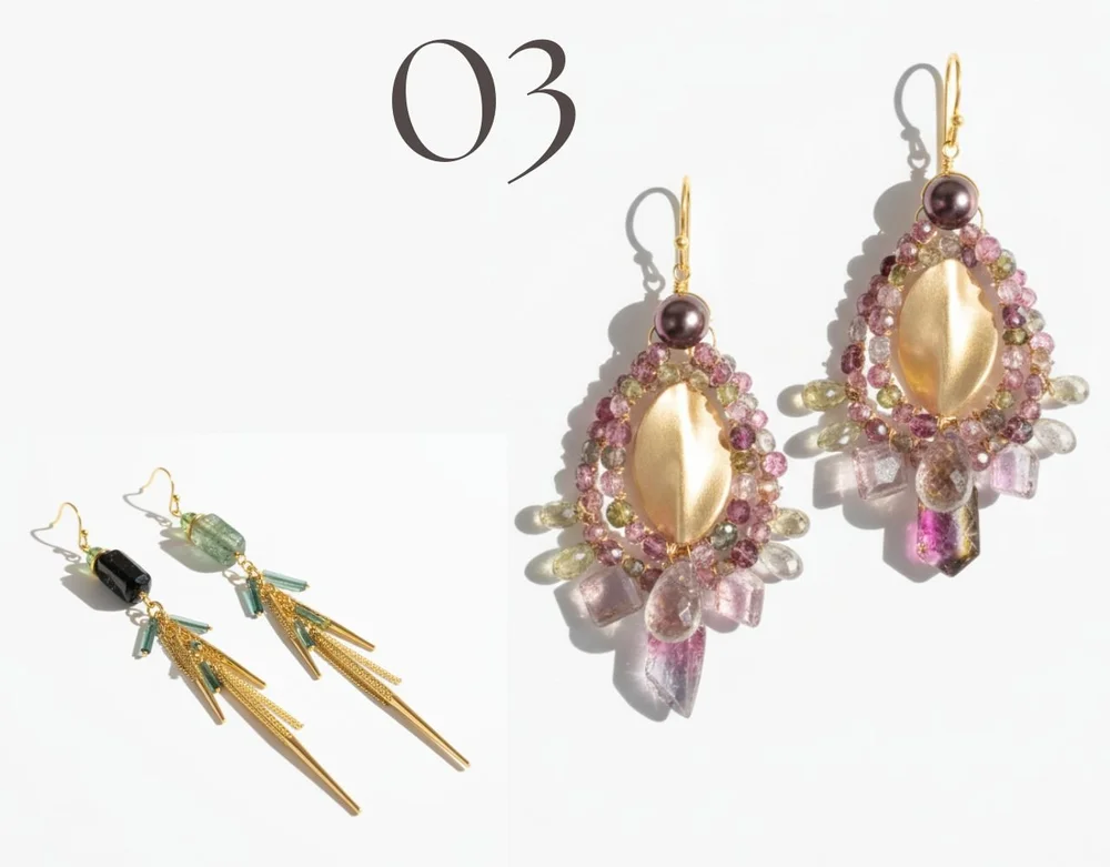 Tourmaline earrings by Andrea Li