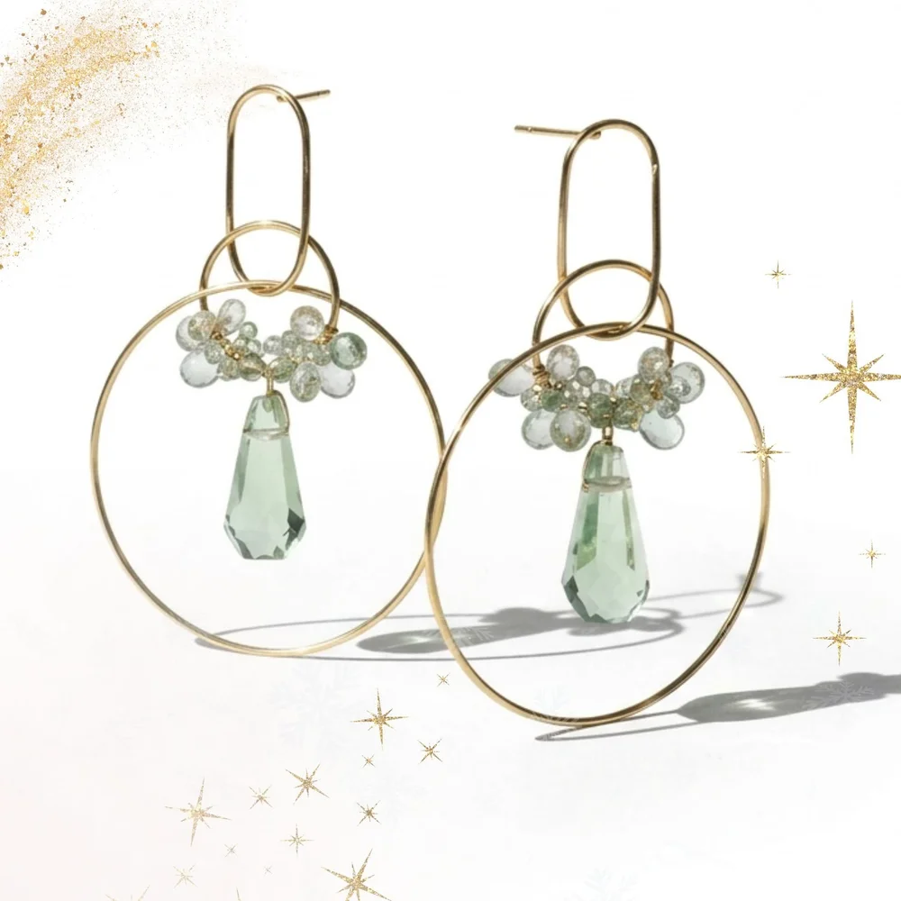 Homecoming Hoops, a one-of-a-kind earrings from Second Light by Andrea Li