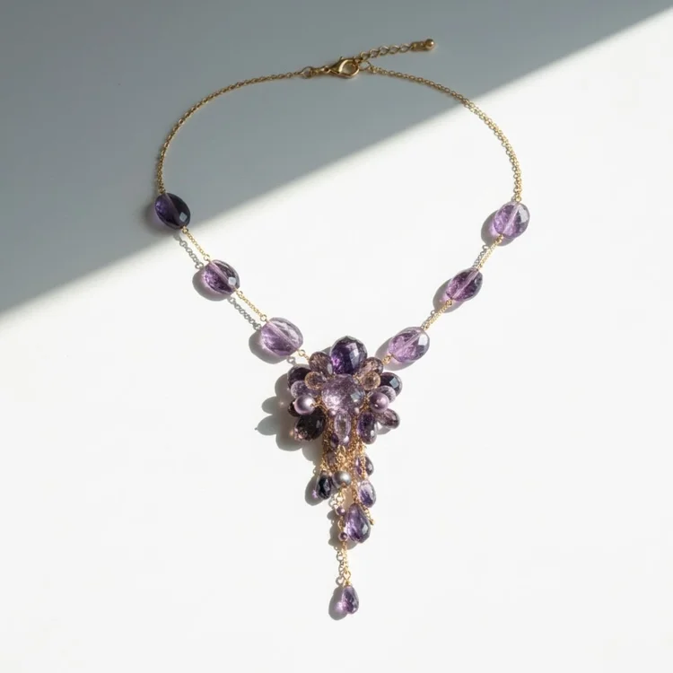 Amethyst necklace, by Andrea Li