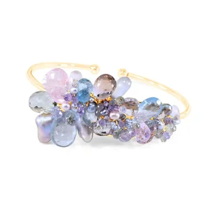 Pastel Gemstone Cuff Bracelet, by Andrea Li