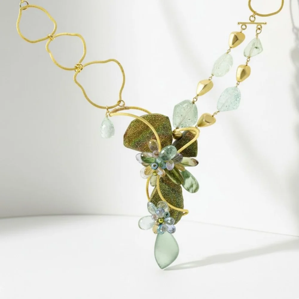 Gemstone Sparks Necklace, by Andrea Li