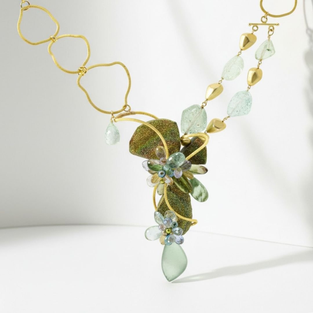 Gemstone Sparks Necklace, by Andrea Li