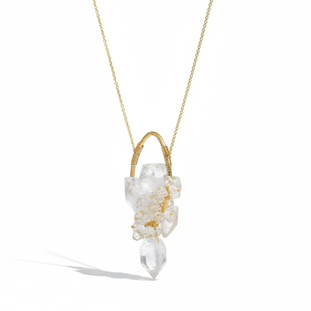 CRYSTAL CLUSTERS PENDANT NECKLACE