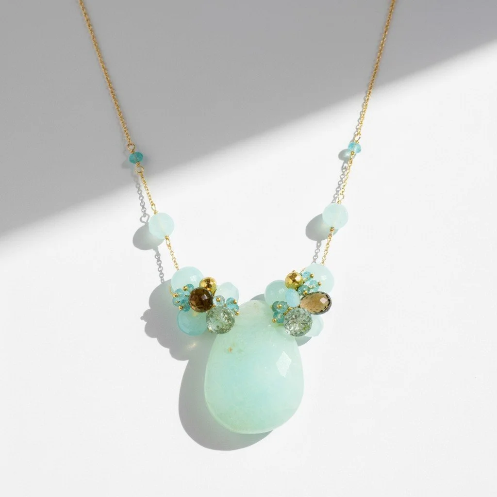 PERUVIAN OPAL GEMSTONE VENTURA BLVD NECKLACE