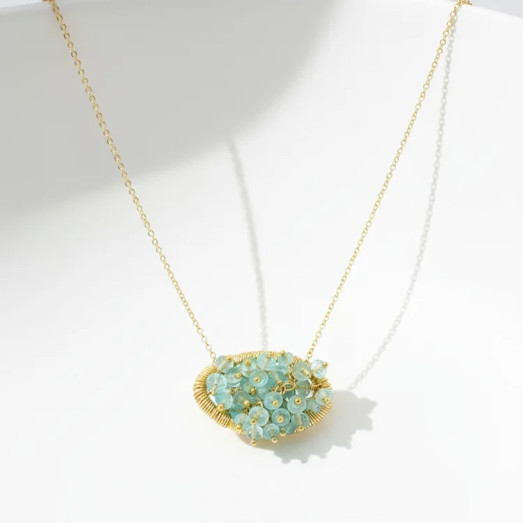 Apatite Gemstone Lbc Pendant, by Andrea Li
